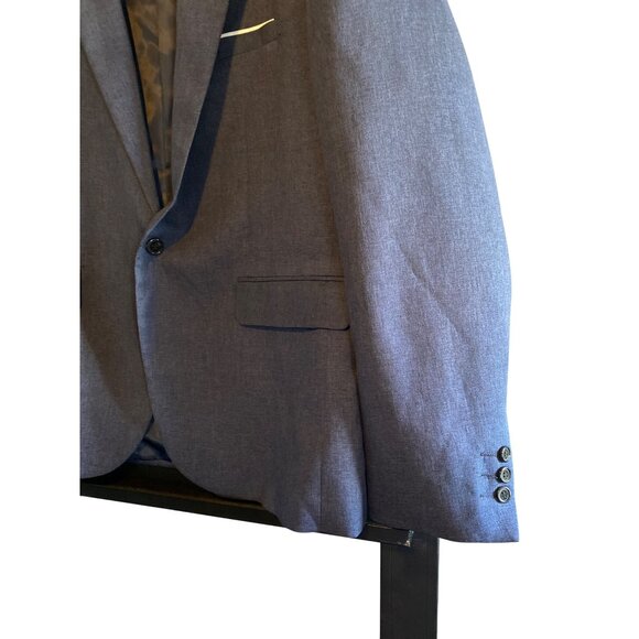 Mens Coofandy Navy Blue Blazer Jacket XL 100% Polyester Single-Breasted Two-Butt - Picture 3 of 7